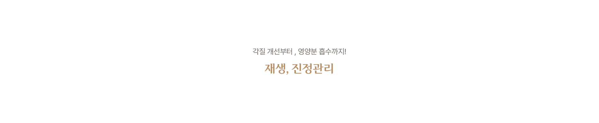 재생,진정관리